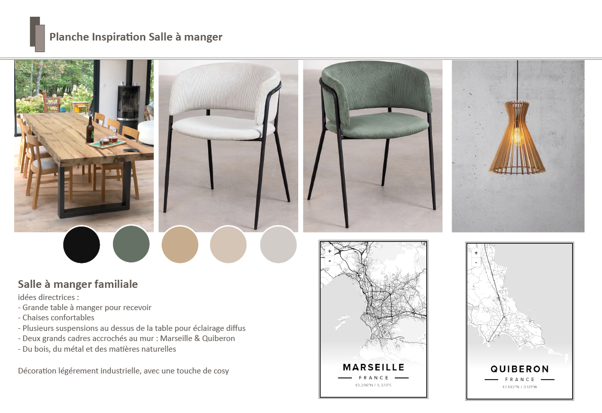 Projet MICHELET - Planche déco Salle à Manger