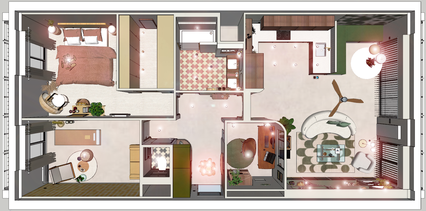 Vue globale de l'appartement